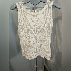 Laundry by‎ Shelli Segal sleeveless lace top size XS